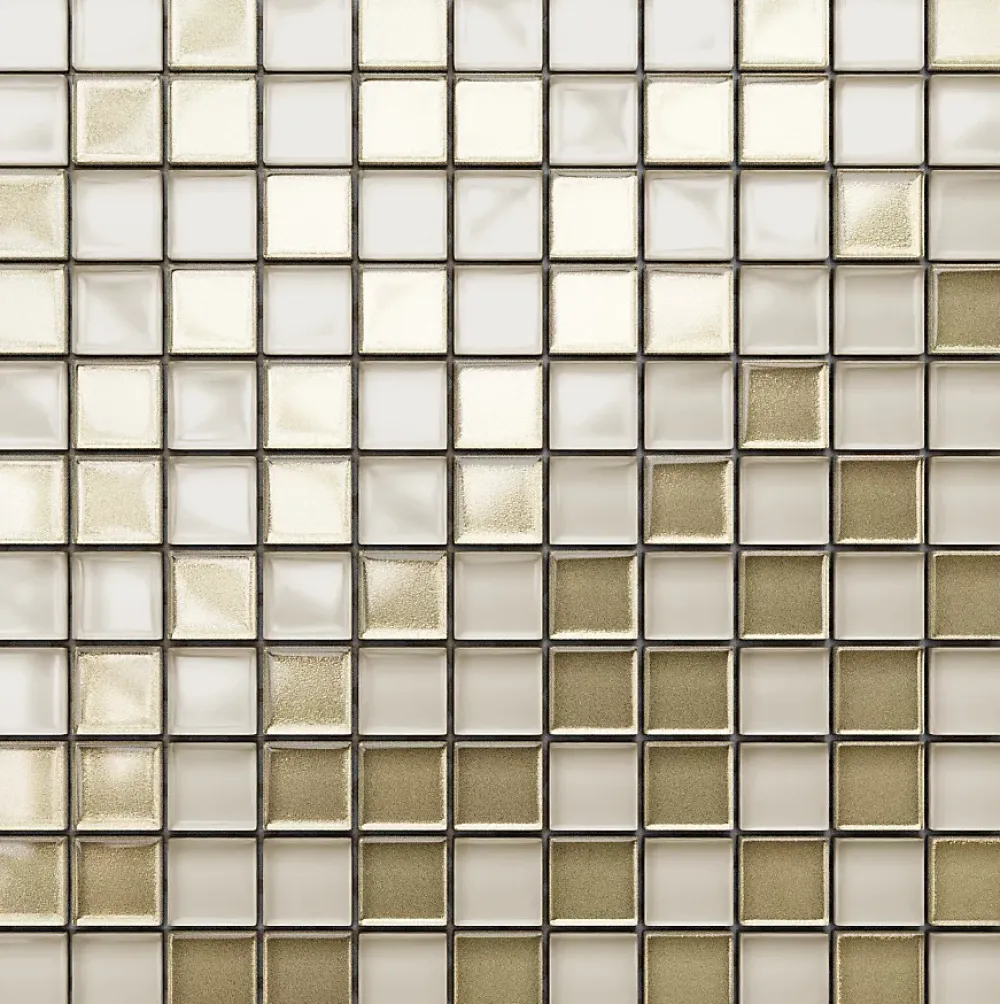 Ilcom Mosaïque Pour Pièce À Vivre|Mosaïque Pour Wc<Mosaïque en verre sur filet pour salle de bain ou cuisine 30 cm x 30 cm - Macchiato