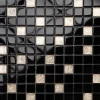 Ilcom Mosaïque Pour Pièce À Vivre|Mosaïque Pour Wc<Mosaïque en verre sur filet pour salle de bain ou cuisine 30 cm x 30 cm - Black pepper