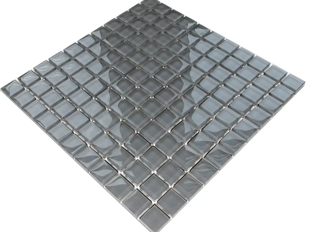 Ilcom Mosaïque<Mosaïque en verre sur filet pour salle de bain ou cuisine 30 cm x 30 cm - Dorian Grey