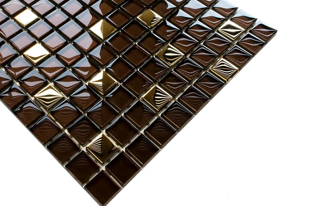 Ilcom Mosaïque Pour Douche<Mosaïque en verre sur filet pour salle de bain ou cuisine 30 cm x 30 cm - Nemesis