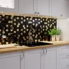 Ilcom Mosaïque Pour Douche<Mosaïque en verre sur filet pour salle de bain et cuisine 24.7cm x 25.5cm - Gold Lava
