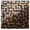 Ilcom Mosaïque Pour Wc|Mosaïque<Mosaïque en verre sur filet pour salle de bain ou cuisine 30 cm x 30 cm - Copper moon