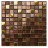 Ilcom Mosaïque Pour Salle De Bains|Mosaïque<Mosaïque en verre sur filet pour salle de bain ou cuisine 30 cm x 30 cm - Azteca gold