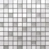 Ilcom Mosaïque|Mosaïque Pour Douche<Mosaïque en verre sur filet pour salle de bain ou cuisine 30 cm x 30 cm - Crushed white silver