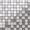 Ilcom Mosaïque Pour Douche<Mosaïque en verre sur filet pour salle de bain ou cuisine 30 cm x 30 cm - Silver white