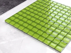 Ilcom Mosaïque<Mosaïque en verre sur filet pour salle de bain ou cuisine 30 cm x 30 cm - Mojito