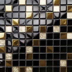 Ilcom Mosaïque Pour Wc|Mosaïque<Mosaïque en verre sur filet pour salle de bain ou cuisine 30 cm x 30 cm - Monte Carlo