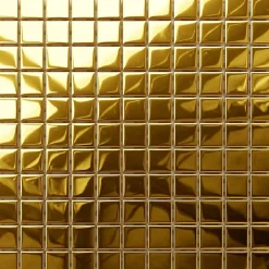 Ilcom Mosaïque|Mosaïque Pour Douche<Mosaïque en verre sur filet pour salle de bain ou cuisine 30 cm x 30 cm - Pure gold
