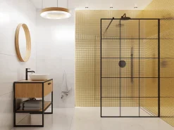 Ilcom Mosaïque|Mosaïque Pour Douche<Mosaïque en verre sur filet pour salle de bain ou cuisine 30 cm x 30 cm - Pure gold