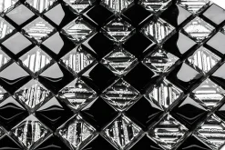 Ilcom Mosaïque Pour Pièce À Vivre|Mosaïque Pour Salle De Bains<Mosaïque en verre sur filet pour salle de bain ou cuisine 30 cm x 30 cm - Black chess