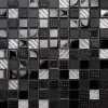 Ilcom Mosaïque en verre sur filet pour salle de bain ou cuisine 30 cm x 30 cm -Starlight night- Mosaïque Pour Salle De Bains|Mosaïque