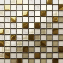 Ilcom Mosaïque Pour Salle De Bains<Mosaïque en verre sur filet pour salle de bain ou cuisine 30 cm x 30 cm - Calachari