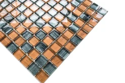 Ilcom Mosaïque Pour Pièce À Vivre|Mosaïque Pour Salle De Bains<Mosaïque en verre sur filet pour salle de bain ou cuisine 30 cm x 30 cm - Wild stripes