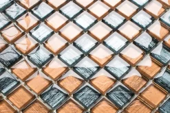 Ilcom Mosaïque Pour Pièce À Vivre|Mosaïque Pour Salle De Bains<Mosaïque en verre sur filet pour salle de bain ou cuisine 30 cm x 30 cm - Wild stripes