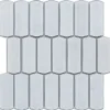 Ilcom Mosaïque en verre sur maille pour salle de bain ou cuisine 29.7cm x 28.8cm - Caotic grey- Mosaïque Pour Douche