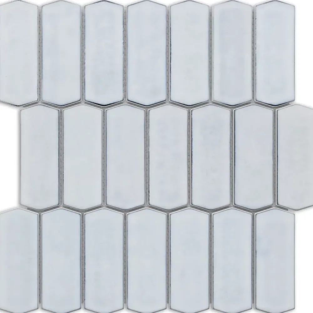 Ilcom Mosaïque en verre sur maille pour salle de bain ou cuisine 29.7cm x 28.8cm - Caotic grey- Mosaïque Pour Douche