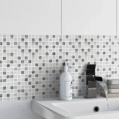 GoodHome Mosaïque|Mosaïque Pour Douche<Mosaïque gris clair 30x30cm Ikarai