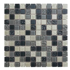 Colours Mosaïque Pour Wc|Mosaïque<Mosaïque gris et blanc 30 x 30 cm Calabria