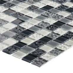 Colours Mosaïque Pour Wc|Mosaïque<Mosaïque gris et blanc 30 x 30 cm Calabria