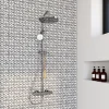 GoodHome Mosaïque gris et blanc 25,3x29,3cm Ultimate marble- Mosaïque|Mosaïque Pour Douche