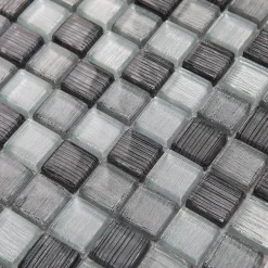 GoodHome Mosaïque gris 30x30cm Faros- Mosaïque|Mosaïque Pour Douche