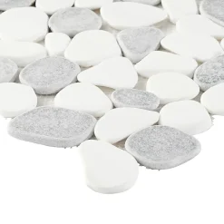 GoodHome Mosaïque ivoire 31,5x31,5cm Malaca- Mosaïque Pour Salle De Bains|Mosaïque Pour Pièce À Vivre