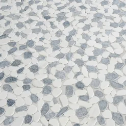 GoodHome Mosaïque ivoire 31,5x31,5cm Malaca- Mosaïque Pour Salle De Bains|Mosaïque Pour Pièce À Vivre