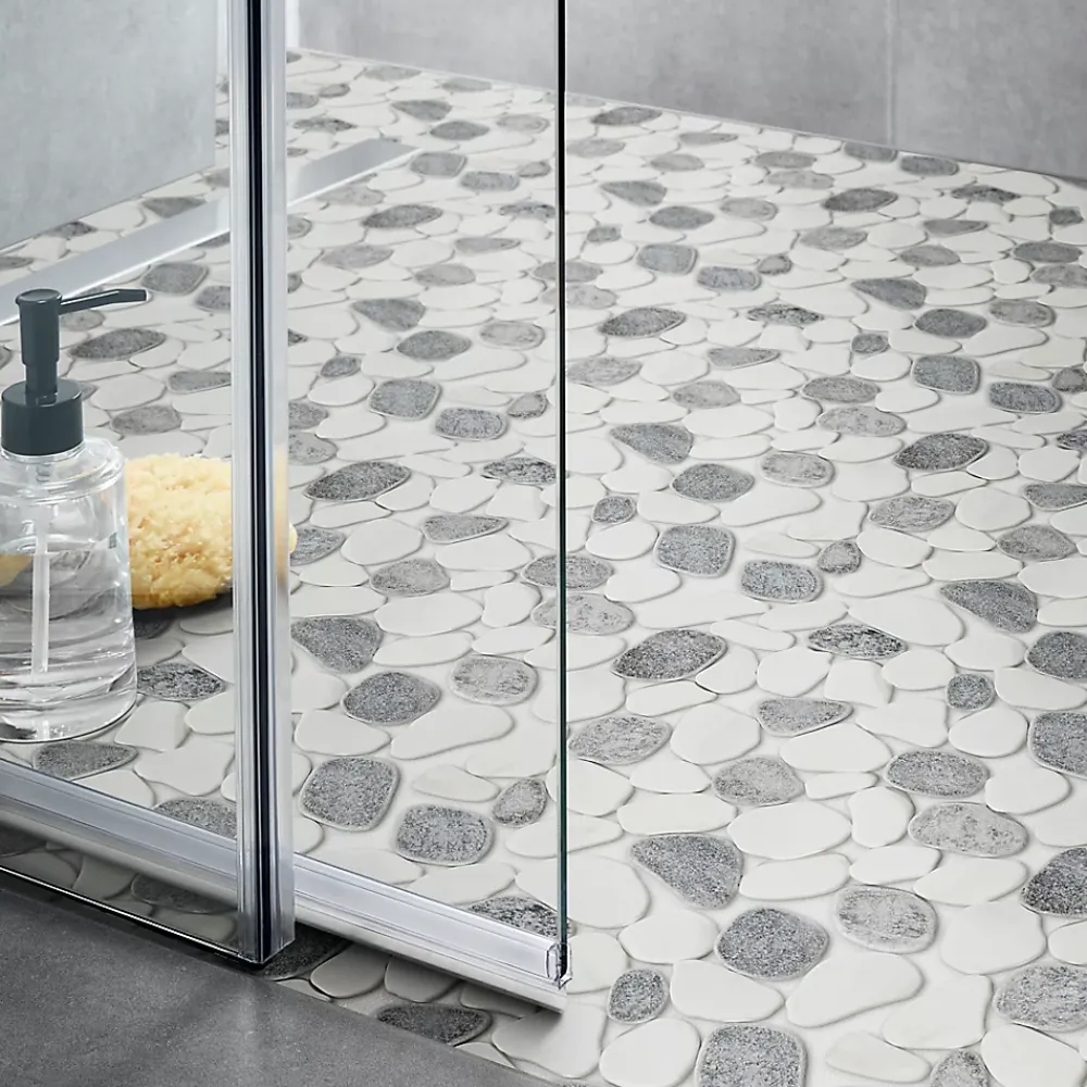 GoodHome Mosaïque ivoire 31,5x31,5cm Malaca- Mosaïque Pour Salle De Bains|Mosaïque Pour Pièce À Vivre