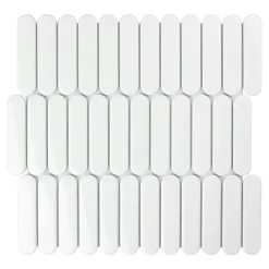 GoodHome Mosaïque Kornati blanc 30 x 30 cm- Mosaïque Pour Wc|Mosaïque