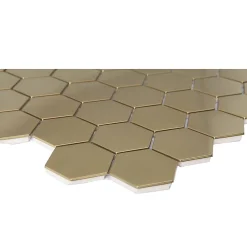 GoodHome Mosaïque Pour Douche|Mosaïque Pour Wc<Mosaïque laiton doré 30x30cm Albena