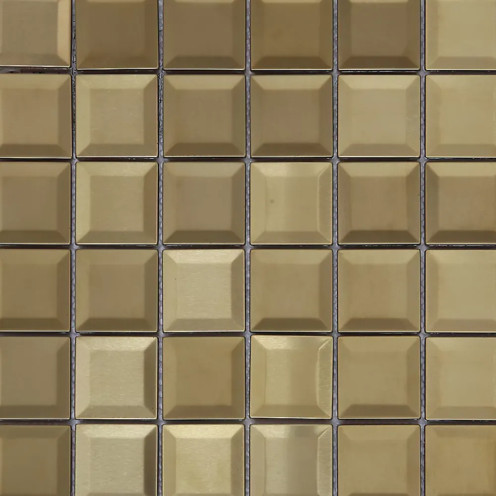 GoodHome Mosaïque laiton doré 30x30cm Manza- Mosaïque Pour Douche|Mosaïque Pour Wc