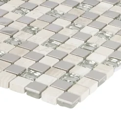Colours Mosaïque Pour Salle De Bains|Mosaïque<Mosaïque Mecine gris 30 x 30 cm