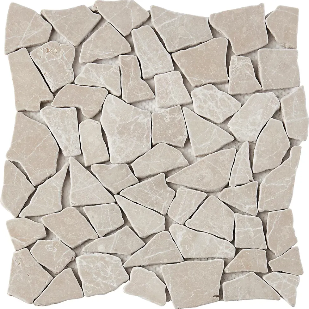 GoodHome Mosaïque multicolore 31,5x31,5cm Bohai- Travertin|Mosaïque Pour Wc