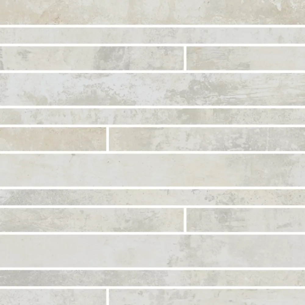 Mosaïque murale en grès cérame émaillé effet béton blanc mat L.60 x l.30 cm, Malt- Mosaïque Pour Wc|Mosaïque Pour Pièce À Vivre