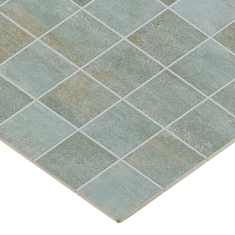 Mosaïque Pour Douche|Mosaïque Pour Wc<Mosaïque murale en grès cérame émaillé effet béton vert mat L.30 x l.30 cm x ép.7,4 mm, Upper
