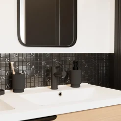 Colours Mosaïque|Mosaïque Pour Wc<Mosaïque noir 30 x 30 cm Flourencia