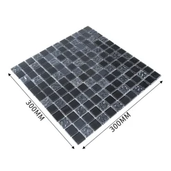 Colours Mosaïque|Mosaïque Pour Wc<Mosaïque noir 30 x 30 cm Flourencia