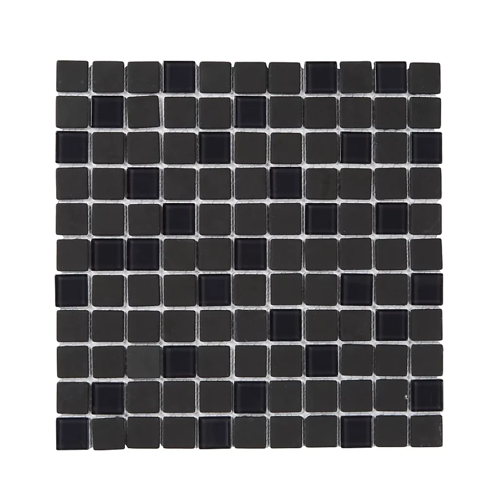 Colours Mosaïque noir et gris 30 x 30 cm Genovia- Mosaïque|Mosaïque Pour Douche