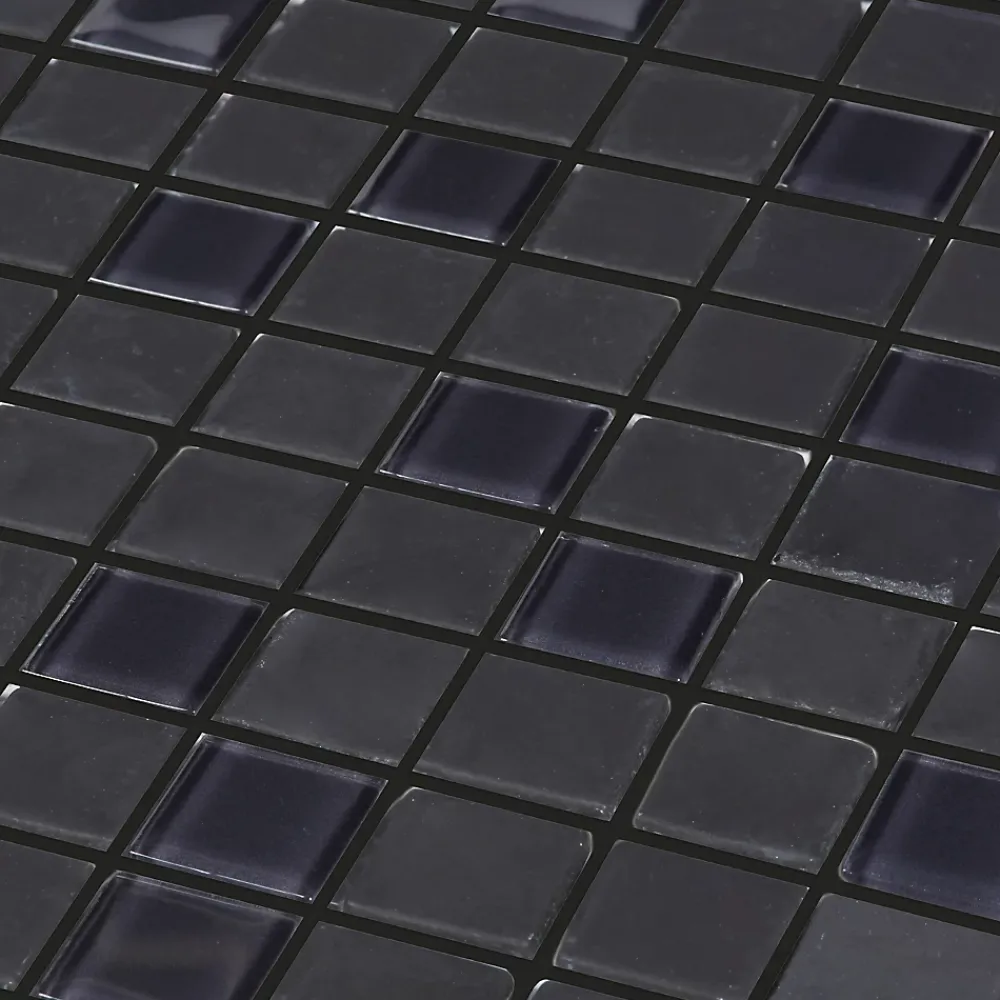 Colours Mosaïque noir et gris 30 x 30 cm Genovia- Mosaïque|Mosaïque Pour Douche
