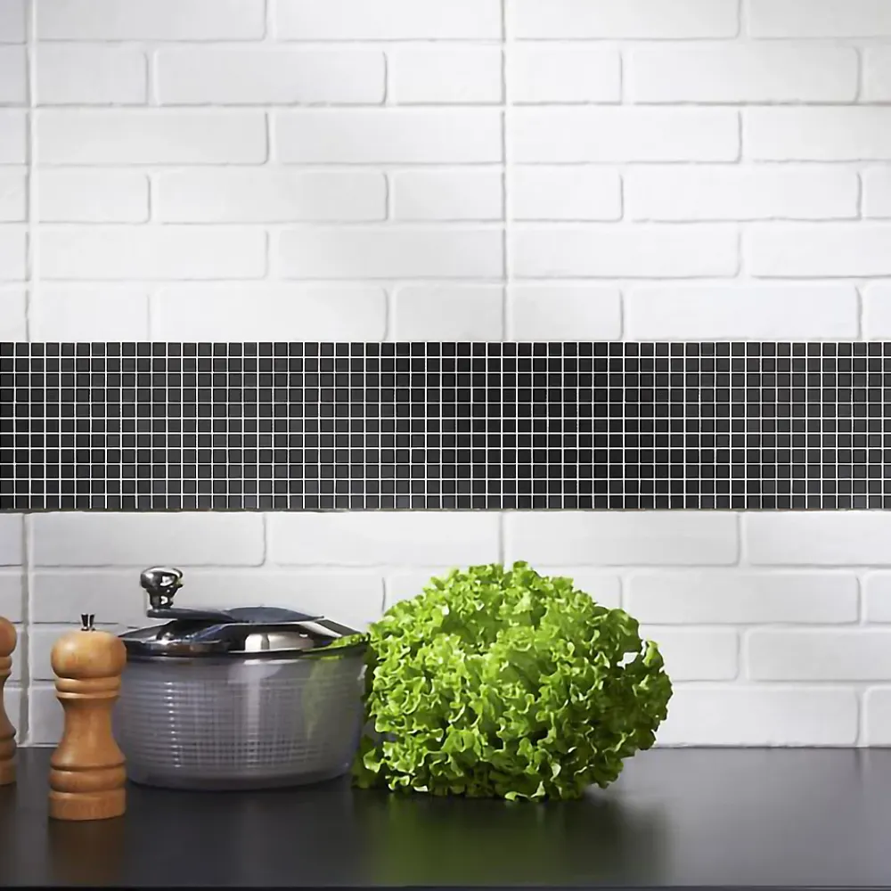Colours Mosaïque noir et gris 30 x 30 cm Genovia- Mosaïque|Mosaïque Pour Douche