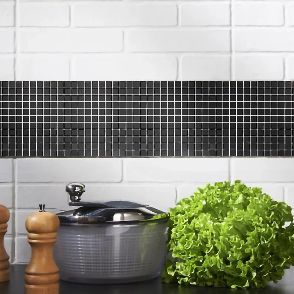 Colours Mosaïque noir et gris 30 x 30 cm Genovia- Mosaïque|Mosaïque Pour Douche