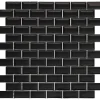 GoodHome Mosaïque noir 30x30cm Trentie- Mosaïque Pour Douche|Mosaïque Pour Salle De Bains