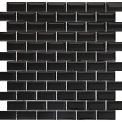 GoodHome Mosaïque noir 30x30cm Trentie- Mosaïque Pour Douche|Mosaïque Pour Salle De Bains