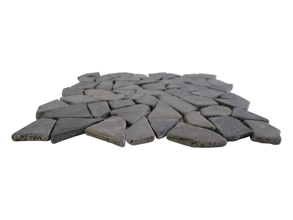 Vente-unique Mosaïque sol et mur en marbre gris - pack de 1m² (dalles de 30x30 cm) - MOLI- Carrelage Sol Pour Pièce À Vivre|Carrelage Sol Pour Salle De Bains