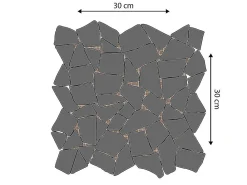 Vente-unique Mosaïque sol et mur en marbre gris - pack de 1m² (dalles de 30x30 cm) - MOLI- Carrelage Sol Pour Pièce À Vivre|Carrelage Sol Pour Salle De Bains