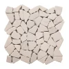 Vente-unique Mosaïque sol et mur en marbre crème - pack de 1m² (11 dalles de 30x30 cm) - POESY- Carrelage Sol Effet Marbre|Carrelage Sol Pour Salle De Bains