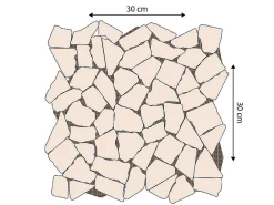 Vente-unique Mosaïque sol et mur en marbre crème - pack de 1m² (11 dalles de 30x30 cm) - POESY- Carrelage Sol Effet Marbre|Carrelage Sol Pour Salle De Bains