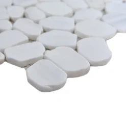 Mosaïque Pour Wc|Mosaïque Pour Pièce À Vivre<Mosaïque sol et mur en pierre ivoire forme galets L.31,5 x l.31,5 cm x ép.8 mm, Malaca