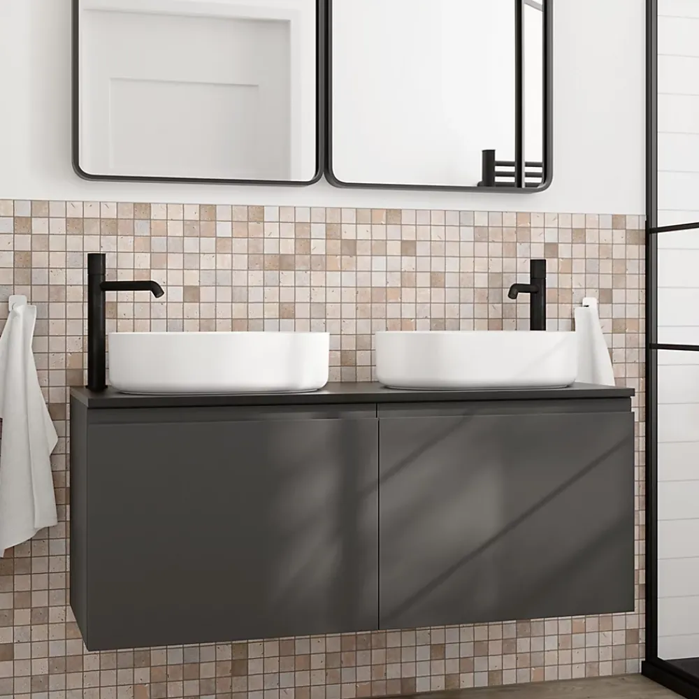 Mosaïque sol et mur en travertin L.31 x l.30,5 cm x ép.8 mm, Travertino- Travertin|Mosaïque Pour Douche