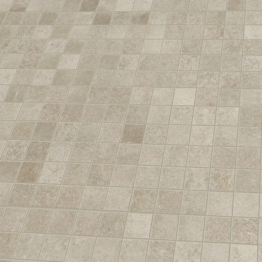 GoodHome Mosaïque sol et mur grège effet béton L.30 x l.30 cm x ép.10 mm, Kontainer- Mosaïque Pour Pièce À Vivre|Mosaïque